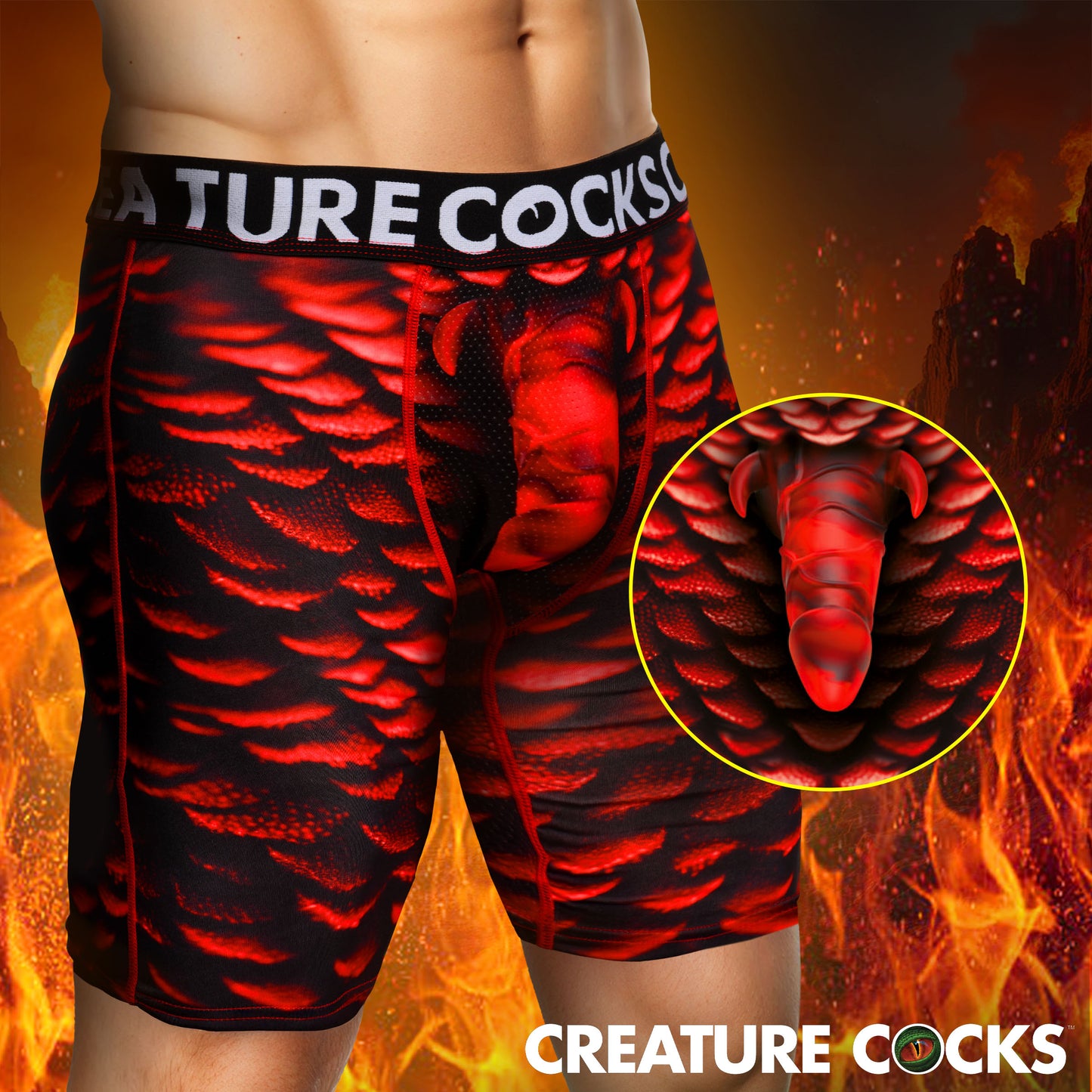 Creature Wear Horny Devil Demon Boxer Shorts - Medium