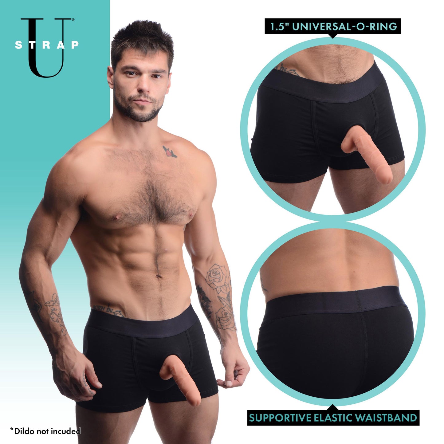 Armor Mens Boxer Harness with O-Ring - LXL