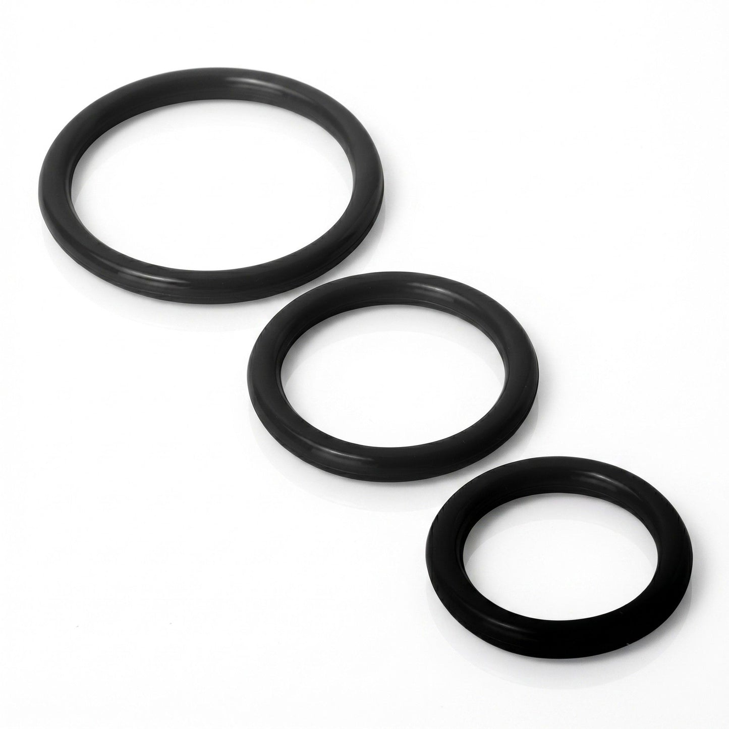 Trinity Silicone Cock Rings Black
