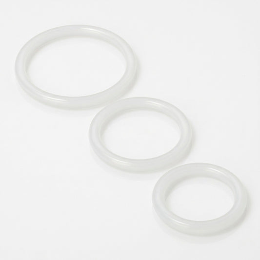 Trinity Silicone Cock Rings Clear