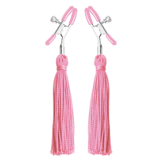 Tickle Me Pink Nipple Clamp Tassels