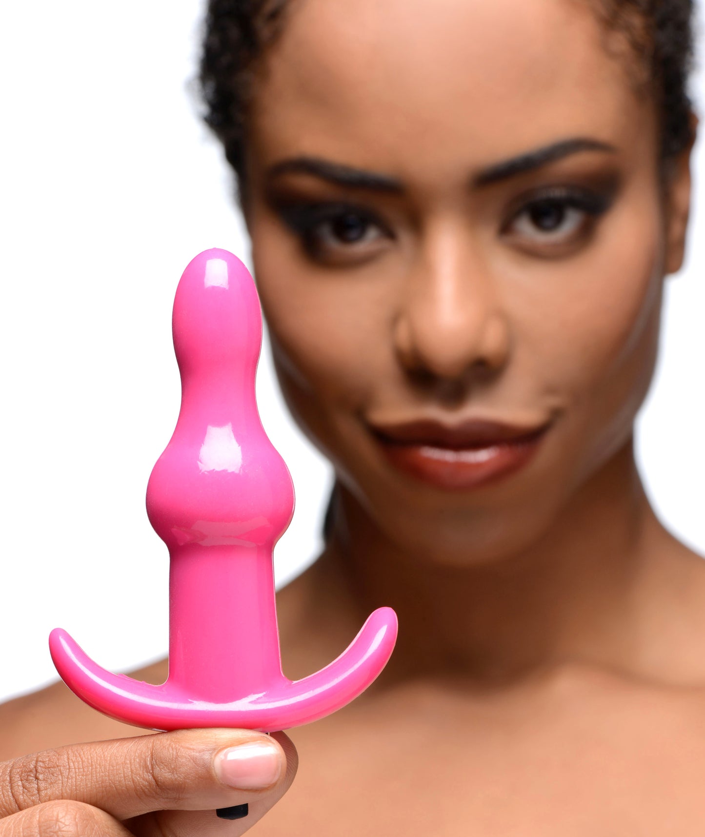 Bumpy Vibrating Anal Plug - Black