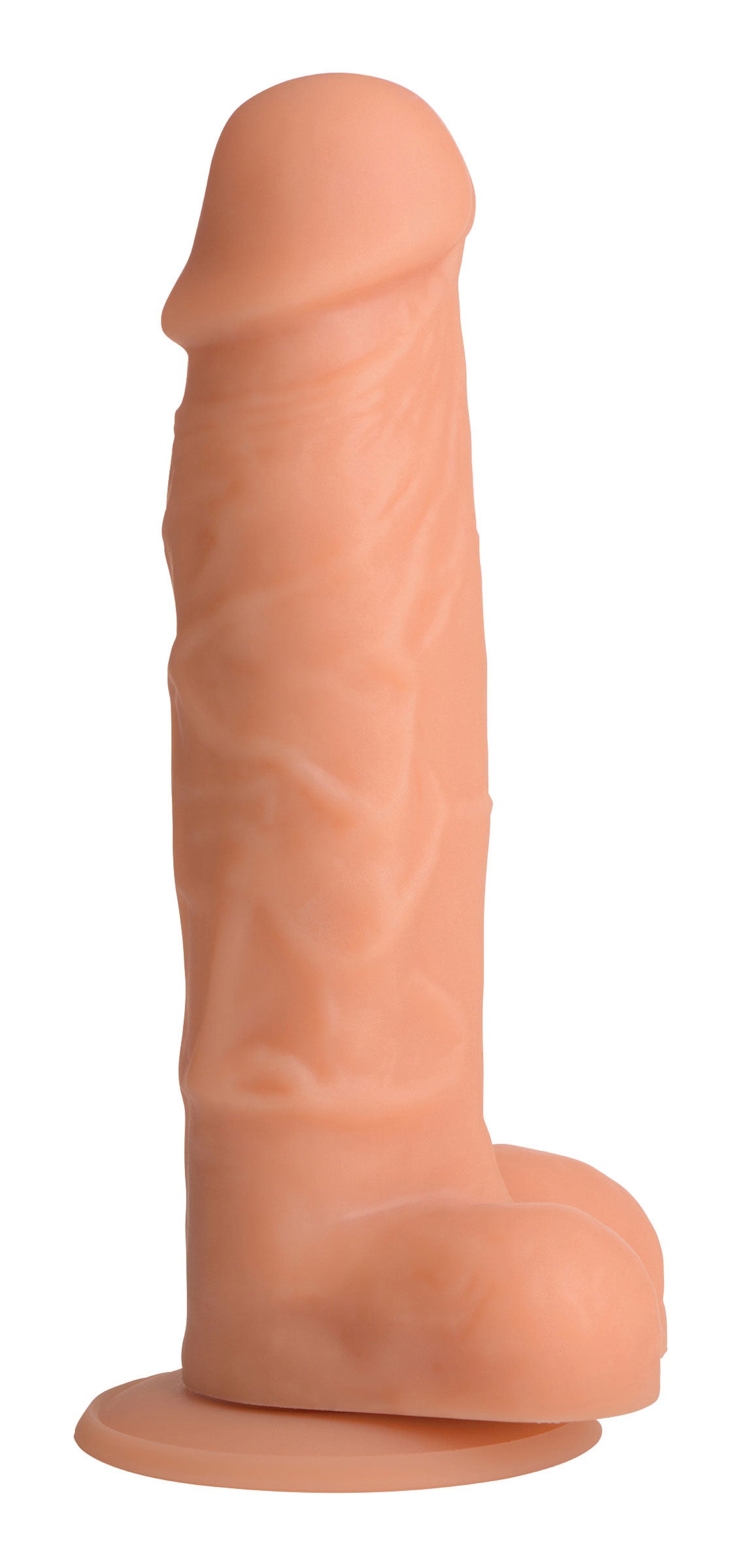 Power Pecker 7 Inch Silicone Dildo with Balls - Black