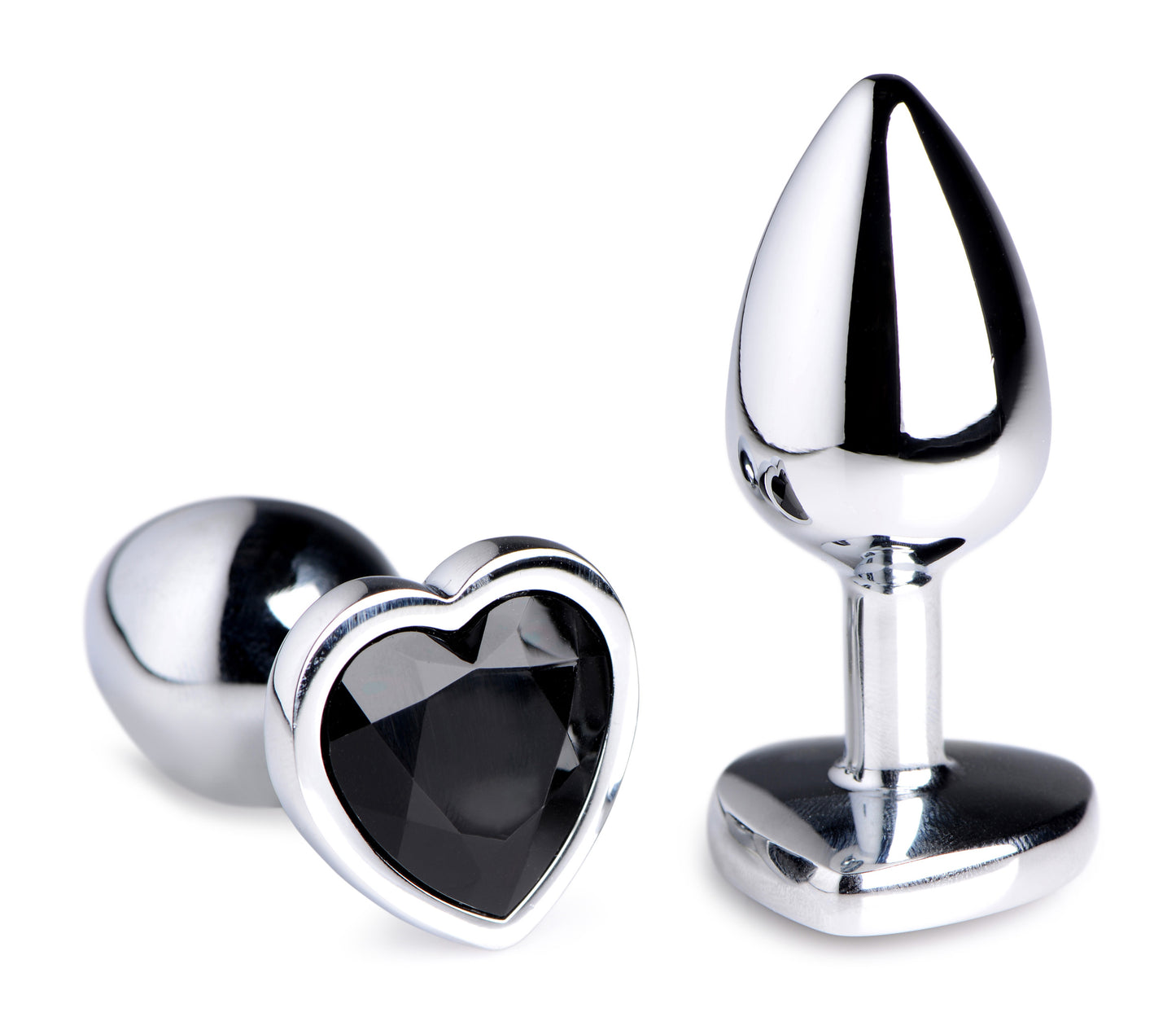 Black Heart Gem Anal Plug - Large