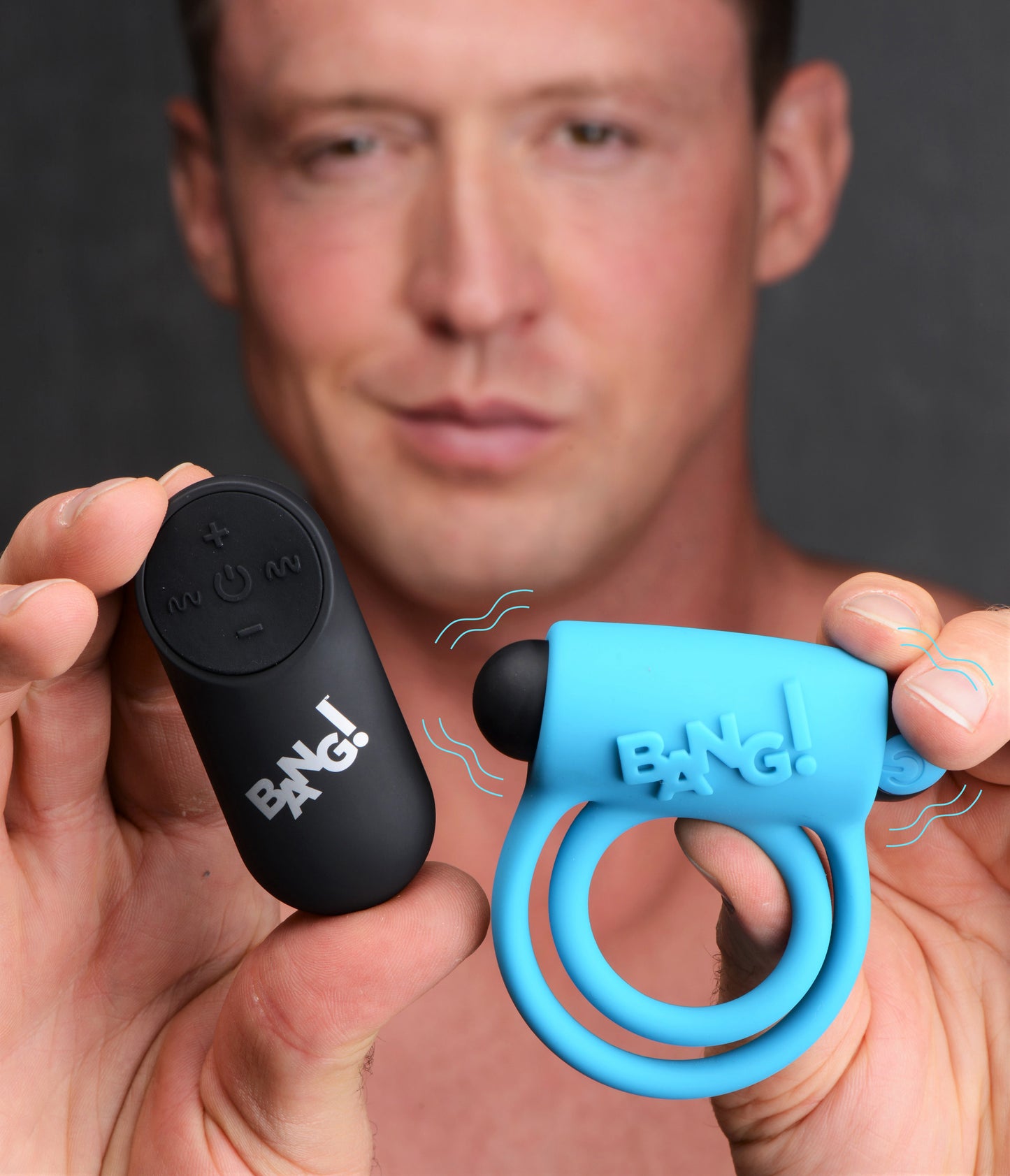 Remote Control 28X Vibrating Cock Ring and Bullet - Black