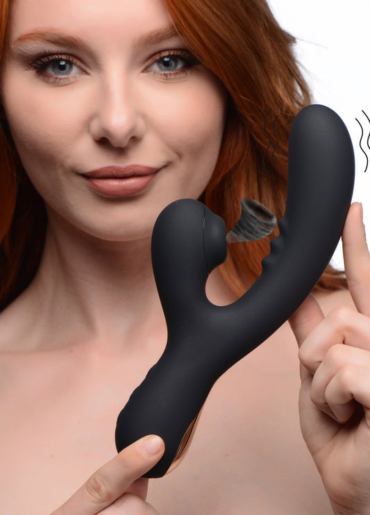 8X Silicone Suction Rabbit - Black