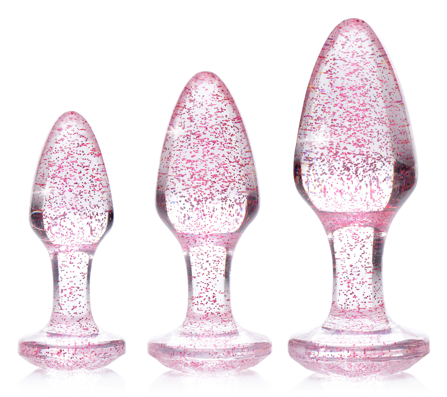 Glitter Gem Anal Plug Set - Pink