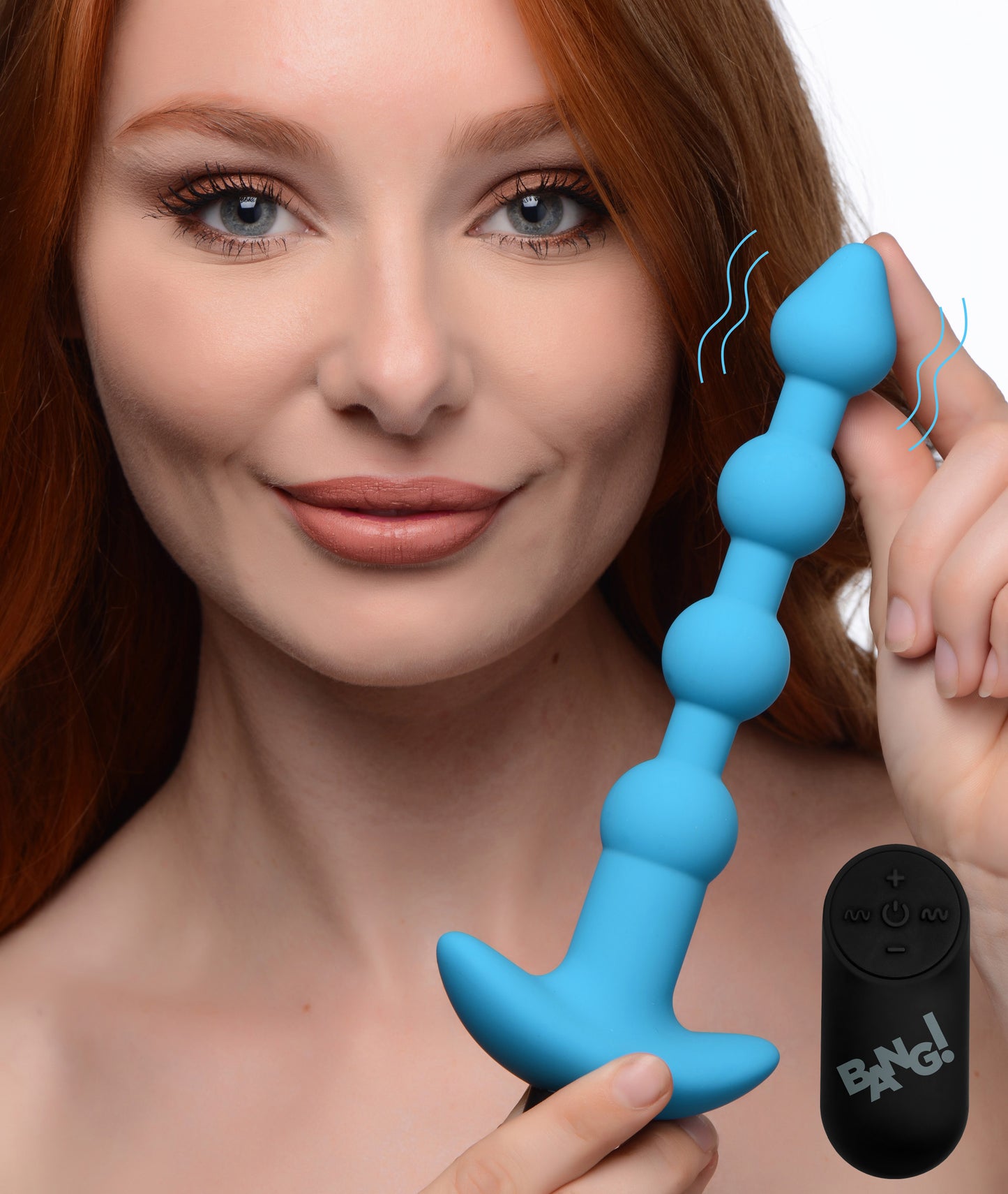 Remote Control Vibrating Silicone Anal Beads - Black