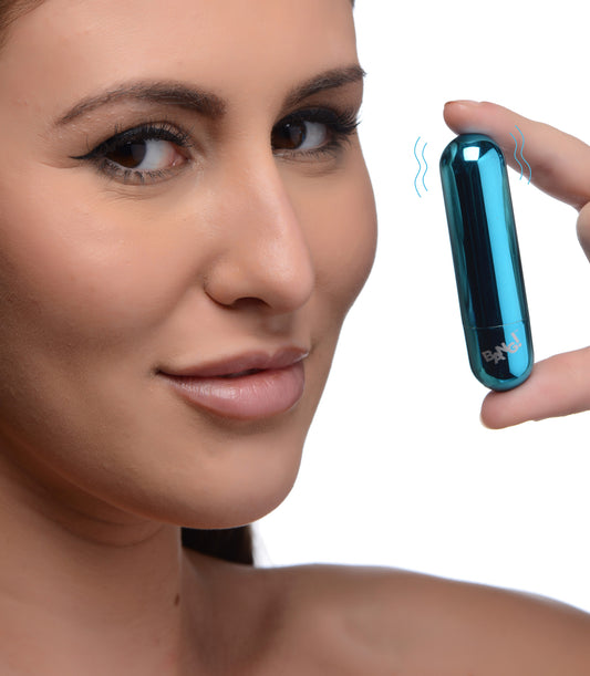 10X Rechargeable Metallic Bullet Vibrator – Powerful Discreet Mini Massager for Couples