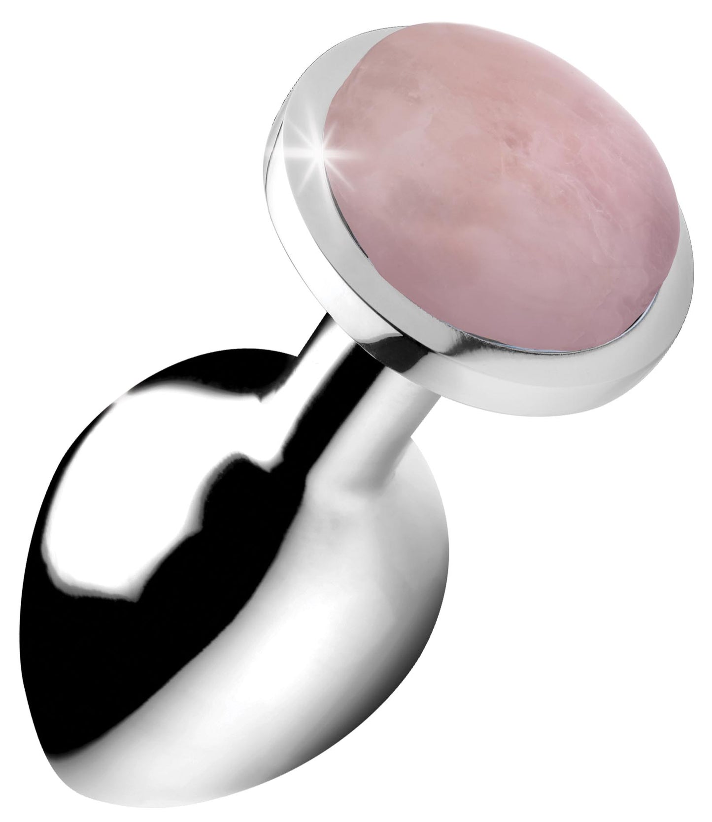 Authentic Rose Quartz Gemstone Anal Plug - Large