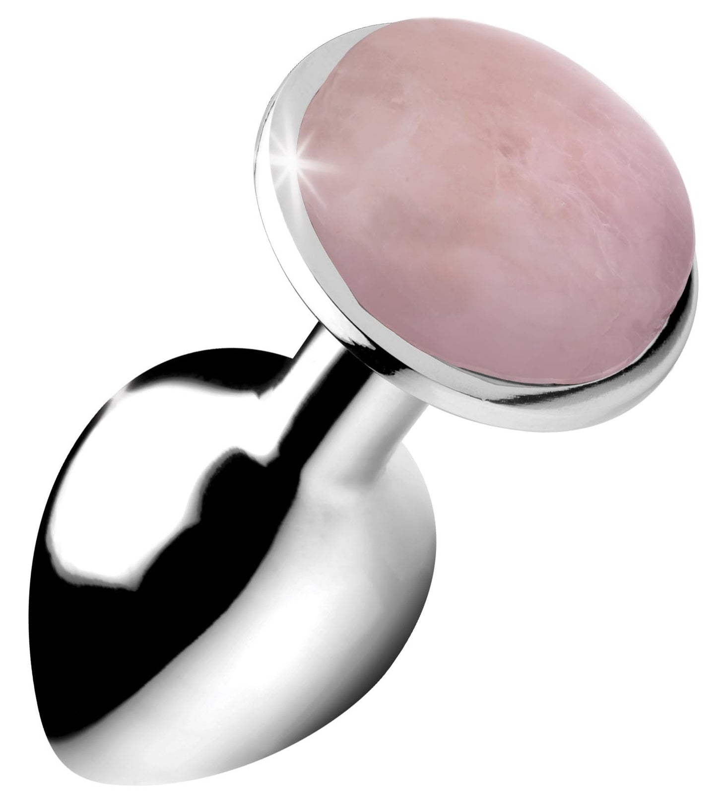 Authentic Rose Quartz Gemstone Anal Plug - Large