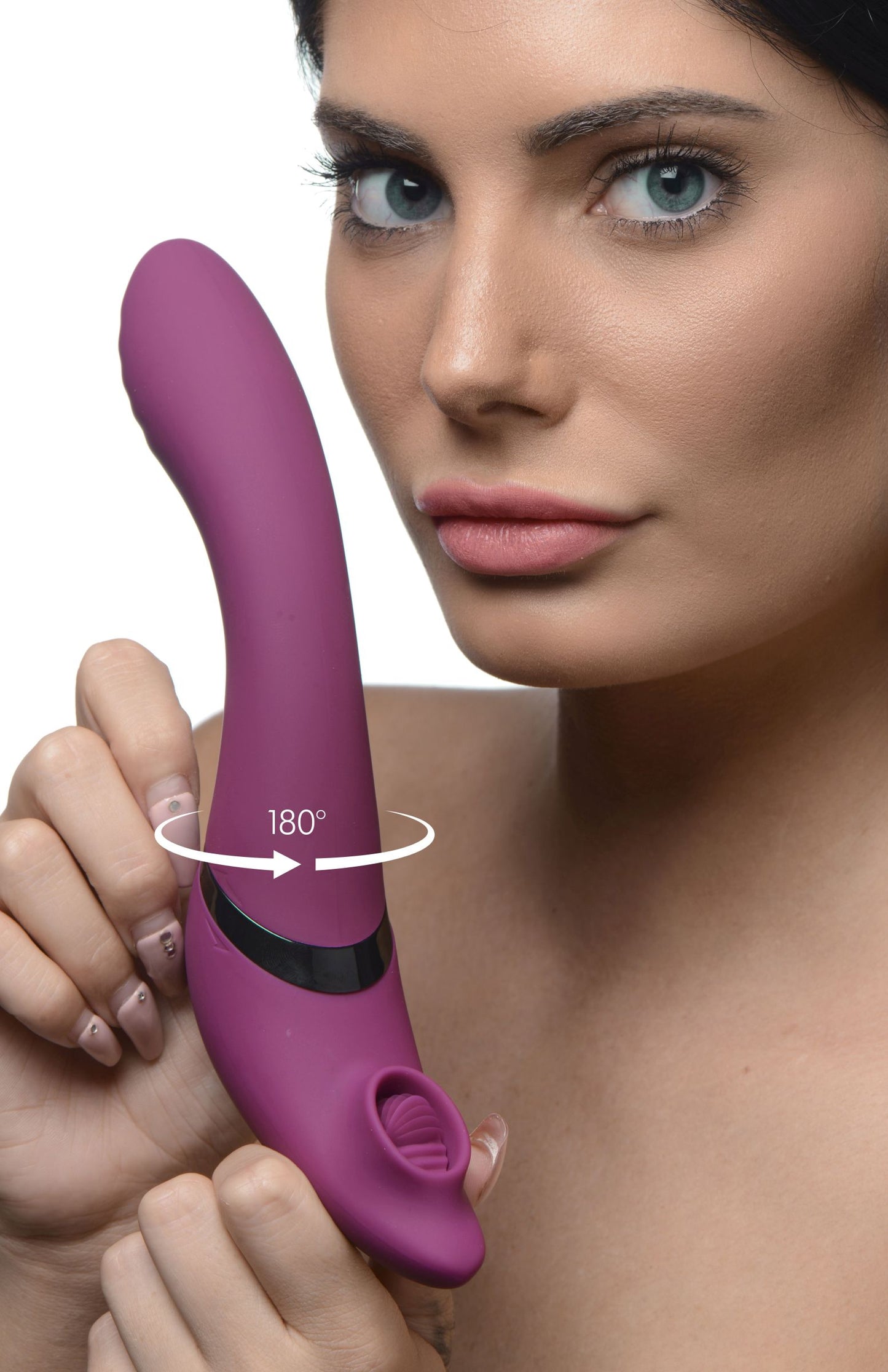 7X 180 Degree Rotating Silicone Swivel Licking Vibrator